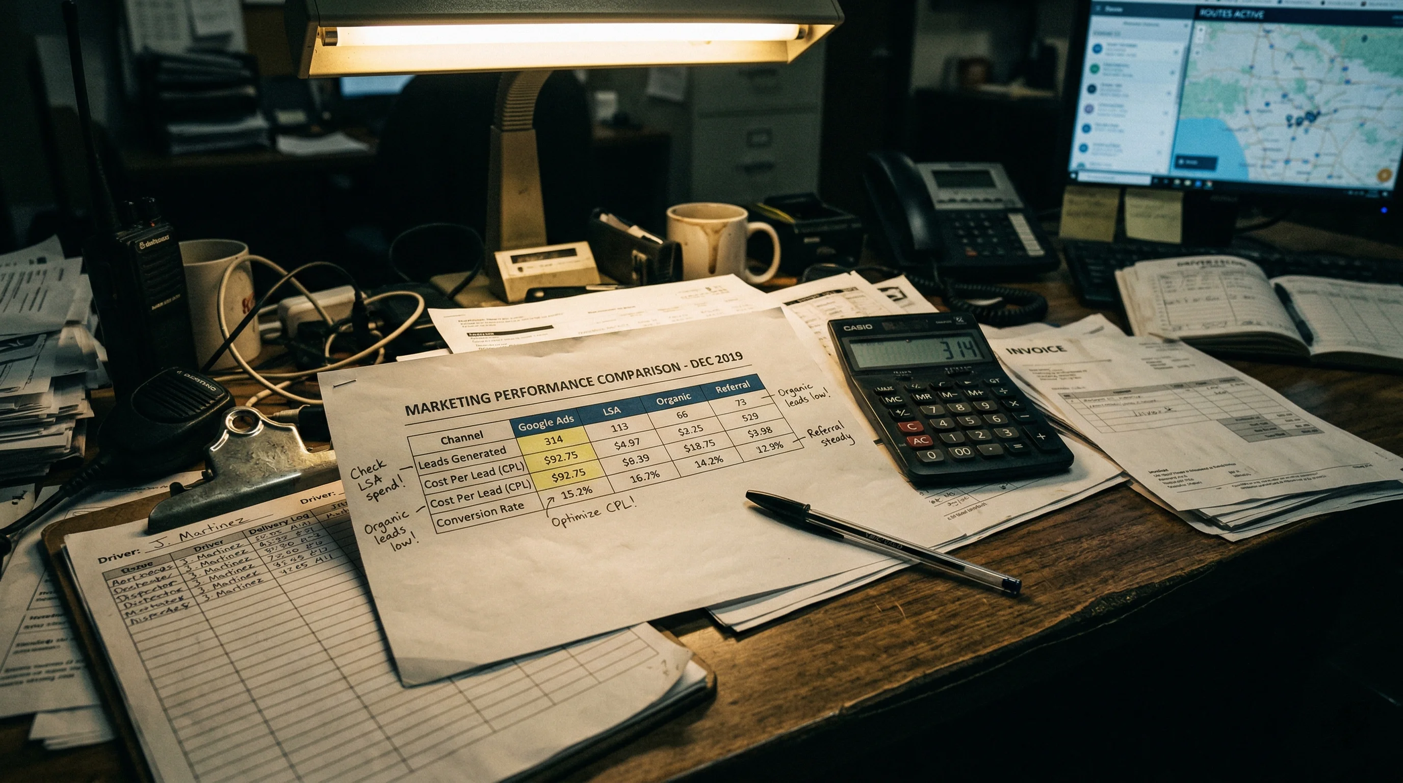 Market Analysis: HVAC Cost Per Booked Job by Channel: Google Ads, LSA, GBP, and Organic Compared